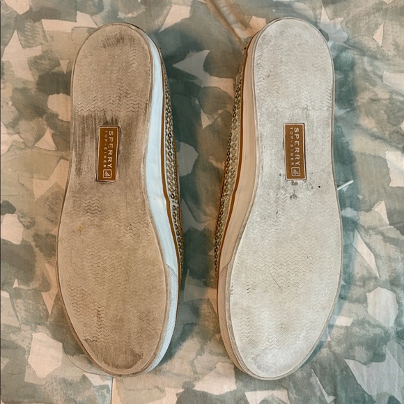 Sperry Gold Sequin Boat Shoes - Picture 2 of 2